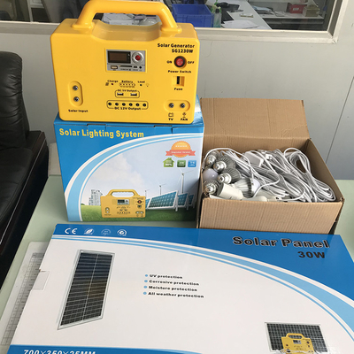 12V / 24V Low Cost Home 1kw DC Solar PV Power Battery System With LED Bulbs