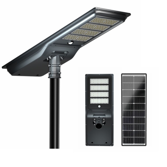 All In One Solar Street Lighting Aluminum Alloy Ip65 Waterproof Led Street Light 150Lm/W