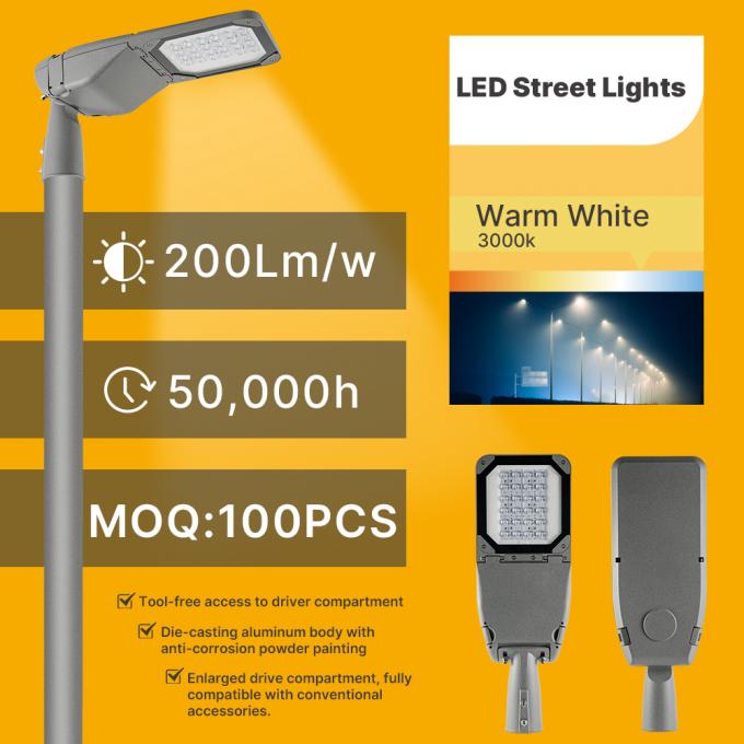SMD3030 High Lumen AC LED Street Light 50W 70W Hệ thống điều khiển ánh sáng 1